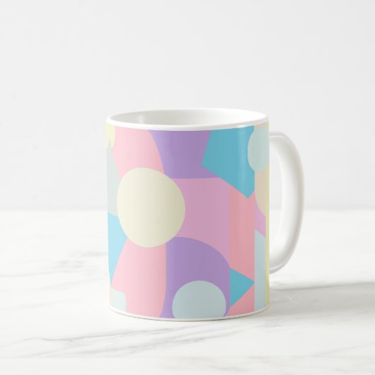 Entspannende Pastellformen Kaffeetasse (VorderseiteRechts)