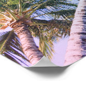 Entspannende Regenbogenfarbenpalmen Poster (Ecke)