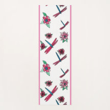 Entspannende Rosa Libellen Yoga Mat