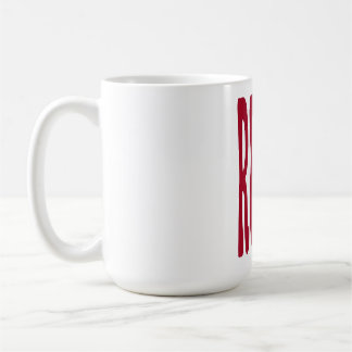 Entspannende rote Retro-Wellentypografie Ästhetisc Kaffeetasse