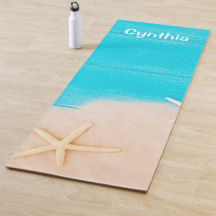 Entspannende Seestern Strand Türkis Ozean Yoga Mat Yogamatte