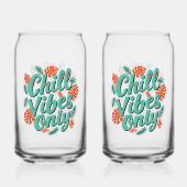 Entspannende Sommer-Chill-Vibes-Typografie Dosenglas (Rückseite)
