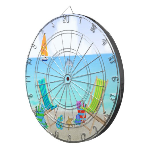 Entspannende Strand-Dartscheibe Dartscheibe (Vorderseite rechts)