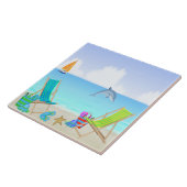 Entspannende Strand Fliese/Trivet Fliese (Seite)