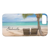 Entspannende Strand-Szene mit zwei Case-Mate iPhone Hülle (Rückseite (Horizontal))