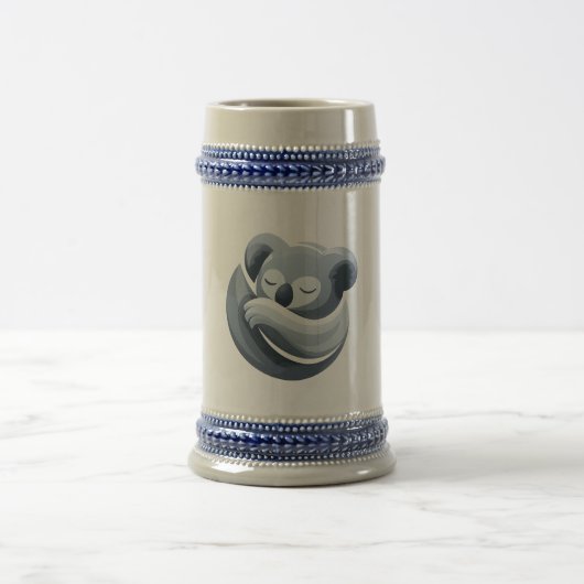 Entspannende Tierillustration Bierglas (Mittel)