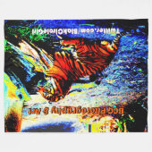 Entspannende Tiger Bright Special Edition Fleecedecke (Vorderseite (Horizontal))