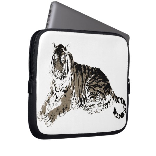 Entspannende Tiger Electronics Bag Laptopschutzhülle (Vorne Rechts)
