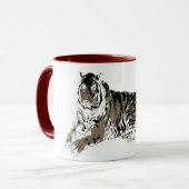 Entspannende Tiger-Tasse Tasse (Vorderseite Links)