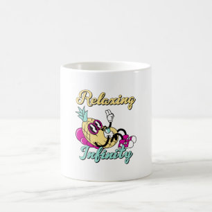 Entspannende Unendlichkeit Ananas   Süßes Design Kaffeetasse