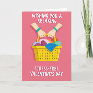 Entspannende Valentinstagskarte ohne Stress Karte