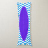 Entspannende Violet Blue Waves Surfen Kissen (Vorderseite Vertikal)