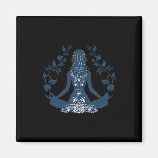 Entspannende Yoga-Position Magnet (Vorne)