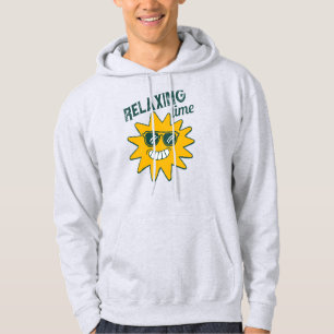 Entspannende Zeit lächelnde Sonne mit Sonnenbrille Hoodie