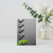 Entspannende Zen-Visitenkarte-Schablone Visitenkarte (Stehend Vorderseite)