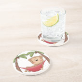 Entspannender Affe Sandstein Untersetzer (Seite)