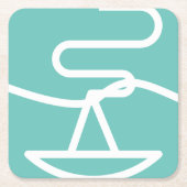 Entspannender Aroma-Papier-Untersetzer Rechteckiger Pappuntersetzer (Vorderseite)