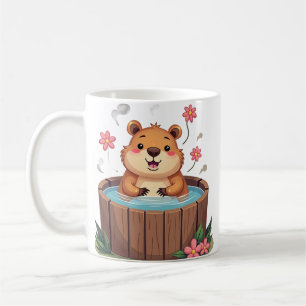 Entspannender Capybara-Whirlpool-Aufkleber - Entsp Kaffeetasse