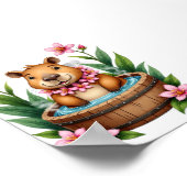 Entspannender Capybara Whirlpool Gemütlicher Spa-T Poster (Ecke)