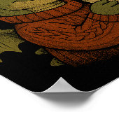Entspannender Drache Wandposter Poster (Ecke)