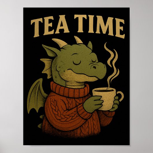 Entspannender Drache Wandposter Poster (Vorne)