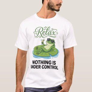 Entspannender Frosch auf Seerosenblatt T-Shirt