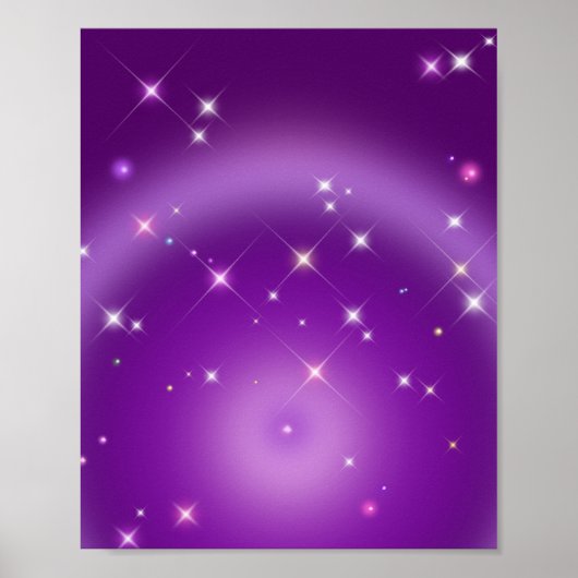 Entspannender Gradient Aura Lila Poster (Vorne)