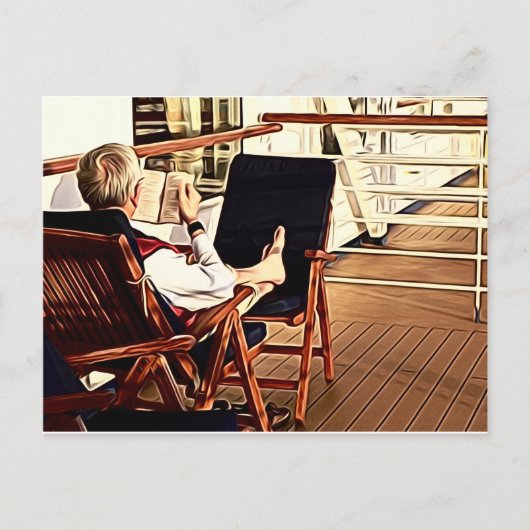 Entspannender Leser - Postkarte (Vorderseite)