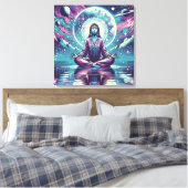 Entspannender Meditationsraum und Reflektion Leinwanddruck (Insitu (Schlafzimmer))