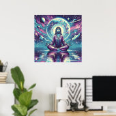 Entspannender Meditationsraum und Reflektion Poster (Heimbüro)
