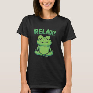 Entspannender meditierender Frosch Kröte lustige Y T-Shirt