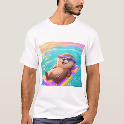Entspannender Otter-T - Shirt (Vorderseite)
