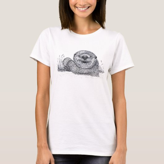 Entspannender Otter T-Shirt (Vorderseite)