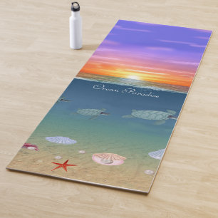 Entspannender Ozean-Sonnenaufgang, Schildkröten, S Yogamatte