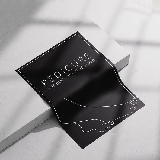 Entspannender Pediküre Minimalistischer Poster