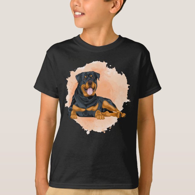 Entspannender Rottweiler Hund Lover T-Shirt (Vorderseite)