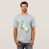 Entspannender Schneemann T-Shirt (Vorne ganz)