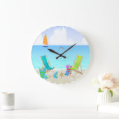 Entspannender Strand-runde Wanduhr (Zuhause)