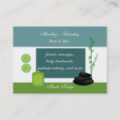 Entspannender Wellness-Center Visitenkarte (Rückseite)