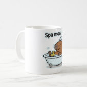Entspannendes Capybara-Meme-Cartoon  Kaffeetasse (Vorderseite Links)