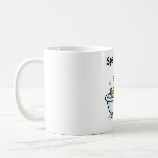 Entspannendes Capybara-Meme-Cartoon  Kaffeetasse (Links)