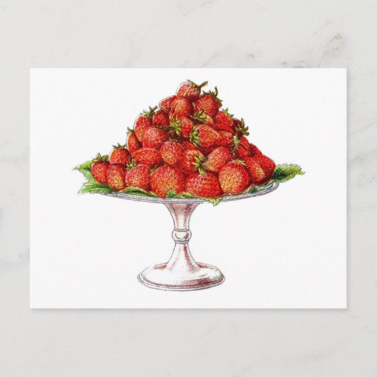 Entspannendes Erdbeerdesign Postkarte (Vorderseite)