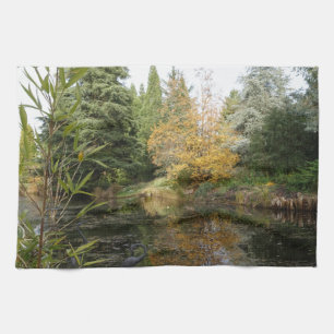 Entspannendes Gartenszene-Bild, schöne Bäume... Geschirrtuch
