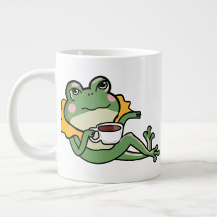 Entspannendes Grünes-Frosch-Tee-Liebhaber-Shirt - Jumbo-Tasse