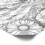 Entspannendes Landschaftsfarbenpflaster Poster (Ecke)