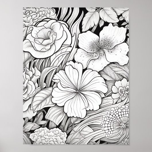 Entspannendes Landschaftsfarbenpflaster Poster (Vorne)