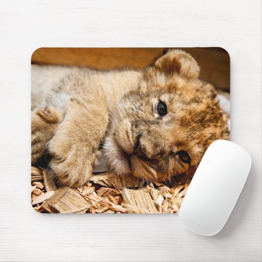 Entspannendes Löwejunges Mousepad (Mit Mouse)