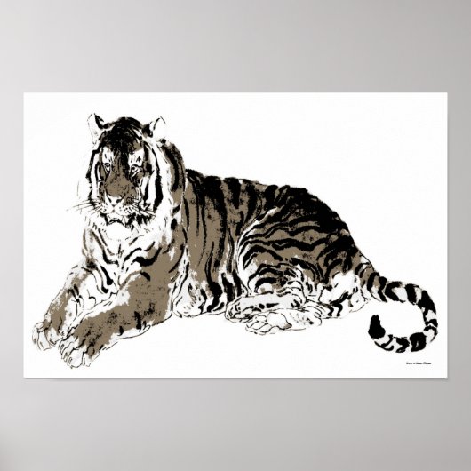 Entspannendes Tiger-Poster Poster (Vorne)