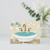 Entspannendes Wasser Postkarte (Stehend Vorderseite)