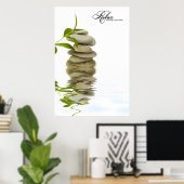 Entspannendes Zen-Stone-Reflektions-Poster Poster (Heimbüro)